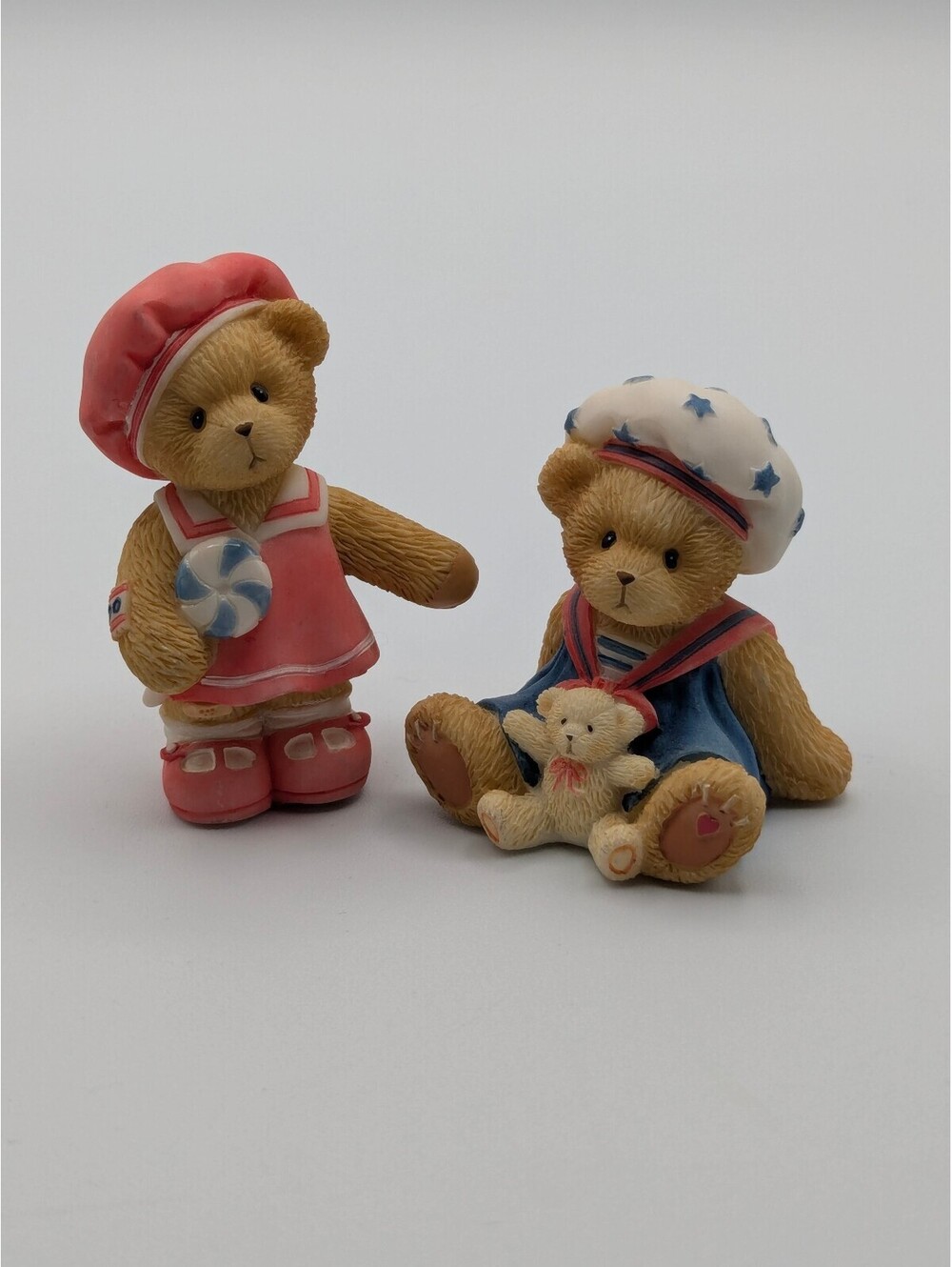 Cherished Teddies Paws for Patriotism Miniature Set (118321) 2004, Avon